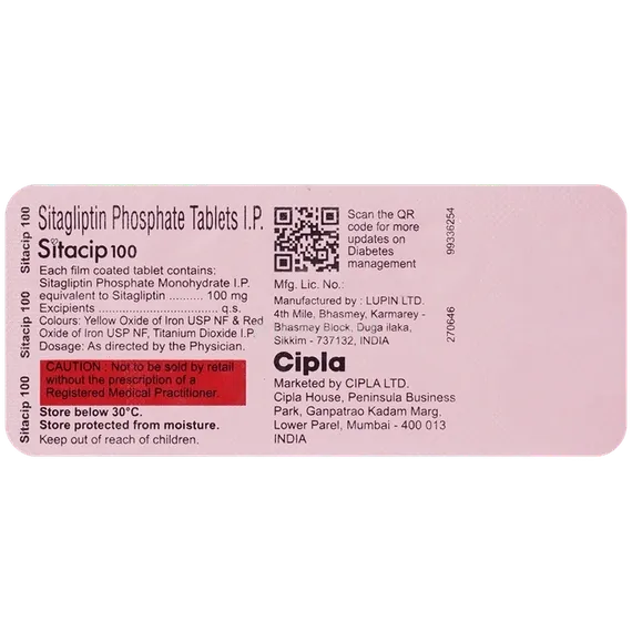 sitacip 100mg tablet 10's